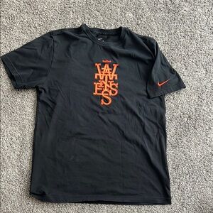 Nike LeBron “witness” dri-fit T shirt, size large Black and Orange Men's Shirt